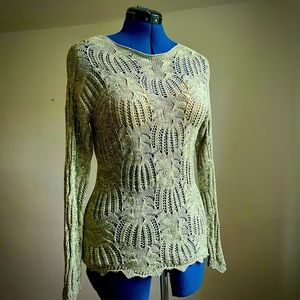Heather Green Crochet Top